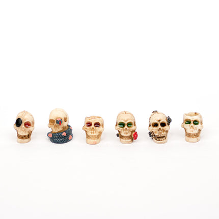 The Bone Buddies - Totenkopf-Set - 6 Stück - ↑ 2 cm