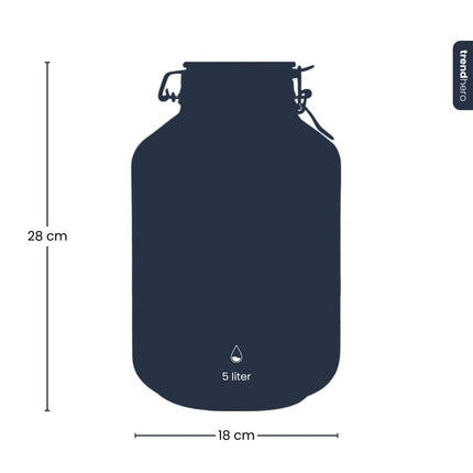 Terrarium bottle ‘Fido' - Closed weck jar - Ø 18 cm ↑ 28 cm