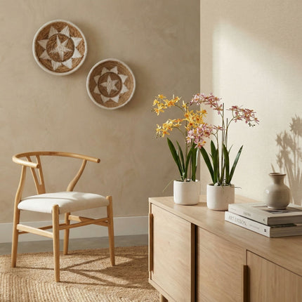 Renanthera Orchidee Rosa im Topf - 56 cm - Kunstpflanze
