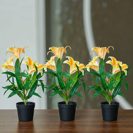 Lily yellow/orange 3 pcs - Bundle product - Artificial plants