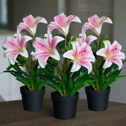 Lily pink 3 pcs - Bundle product - Artificial plants
