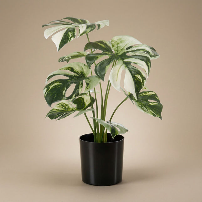 Monstera Busch im Topf 40 cm - Kunstpflanze