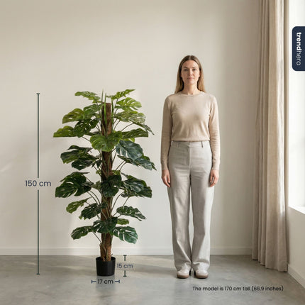 Monstera auf Stamm 150 cm - Künstliche Pflanze