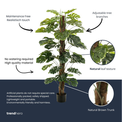 Monstera auf Stamm 150 cm - Künstliche Pflanze