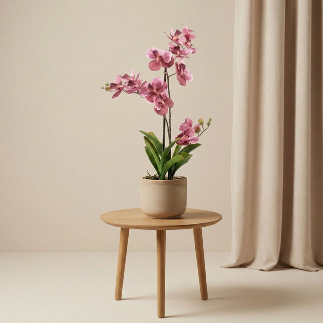 Orchidee Vanda Kunstpflanze 60 cm – Altrosa – Im Topf