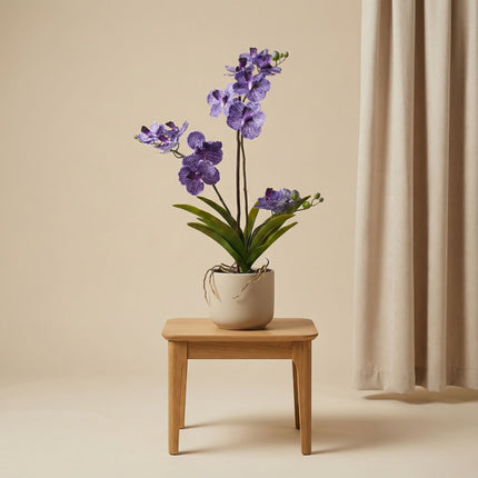 Orchidee Vanda Kunstpflanze 60 cm – Lila – Im Topf