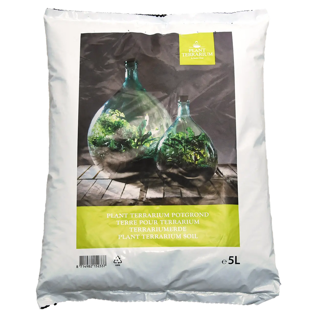 Bag of terrarium potting soil, 5 liters, for plant terrariums and bottle gardens