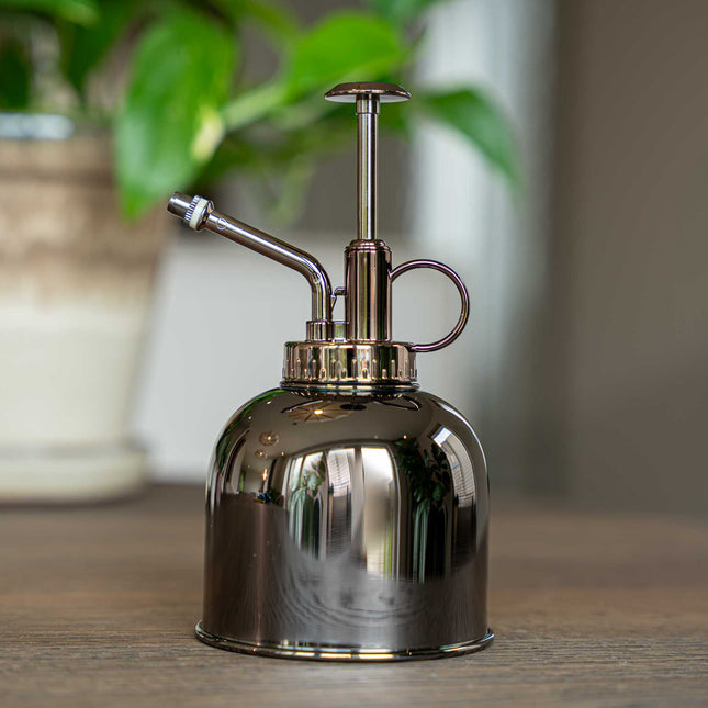Plant Mister - Pflanzensprüher - Edelstahl Gießsprüher - Dunkelsilber - ↑ 15.5 cm