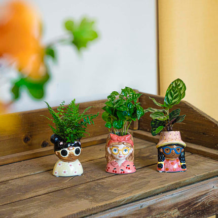 Mini Blumentopf Mehrfarbig – Mini Jill – ↑ 10,2 cm – Gesicht