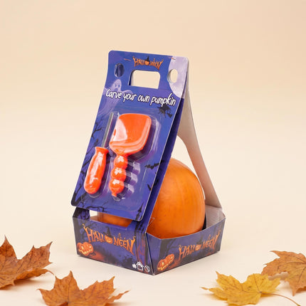 Halloween Pumpkin Carving Kit - Real Pumpkin Included - Ø 15 cm
