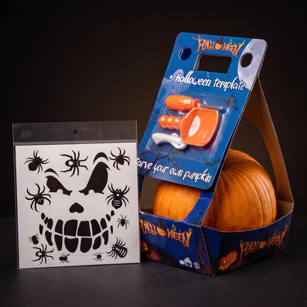 Halloween Pumpkin Carving Kit - Real Pumpkin Included - Ø 20cm