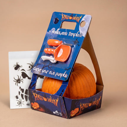 Halloween Pumpkin Carving Kit - Real Pumpkin Included - Ø 20cm