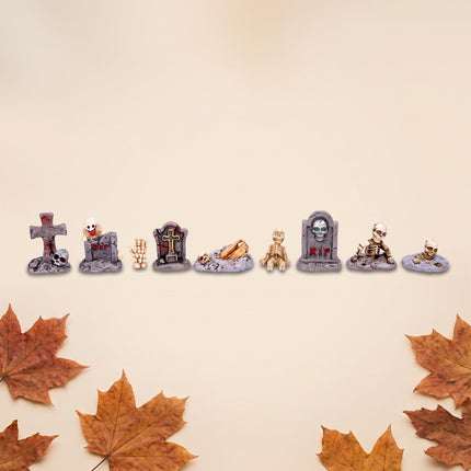 The Haunted Cemetery - 9 Stück - Miniaturfiguren - ↑ 1-3,5 cm