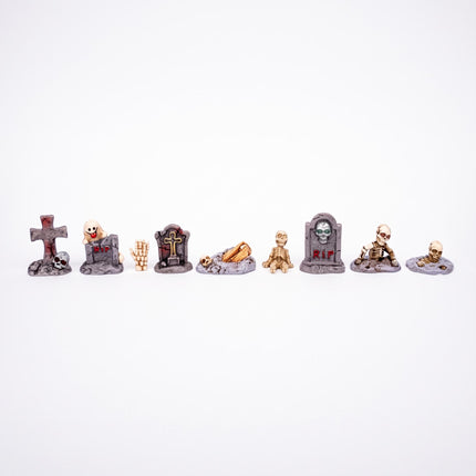 The Haunted Cemetery - 9 Stück - Miniaturfiguren - ↑ 1-3,5 cm