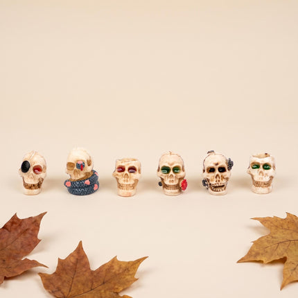 The Bone Buddies - Totenkopf-Set - 6 Stück - ↑ 2 cm