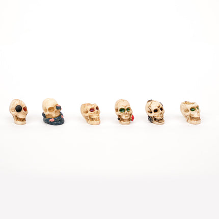 The Bone Buddies - Totenkopf-Set - 6 Stück - ↑ 2 cm