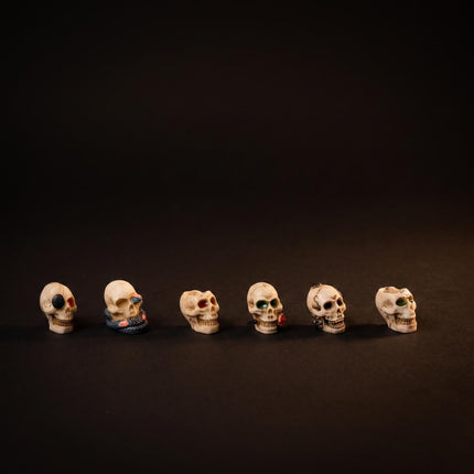 Skulls Gone Wild - 6 Stück - Miniaturfiguren - Ø 1cm ↑ 2cm
