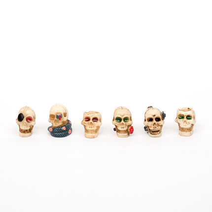Skulls Gone Wild - 6 Stück - Miniaturfiguren - Ø 1cm ↑ 2cm