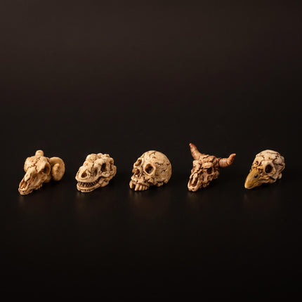 Mini Skull set - 5 Stk. - Miniaturfiguren ↔ 2 cm ↑ 1 cm