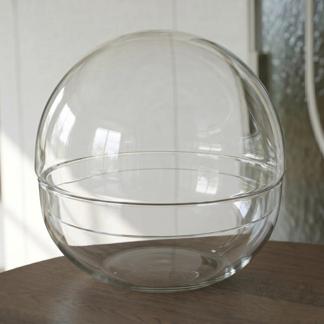 Terrarium bottle ‘Dome XL’ – Two-part round glass – Closed terrarium Ø 28 cm ↑ 28 cm