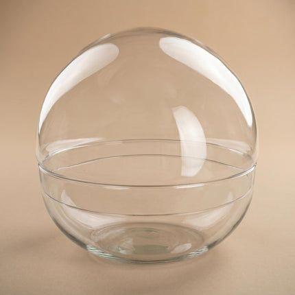 Terrarium bottle ‘Dome XL’ – Two-part round glass – Closed terrarium Ø 28 cm ↑ 28 cm