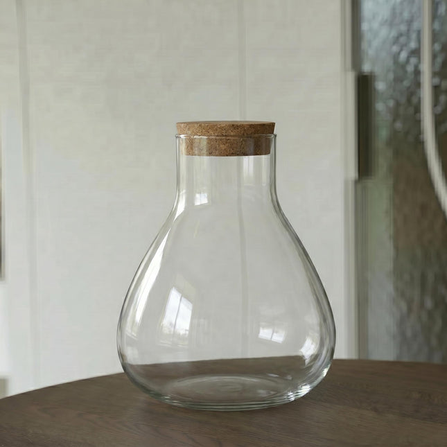 Terrarium Flasche ‘Teddy’ mit Korken - Geschlossenes Terrarium Ø 22,5 cm ↑ 27 cm