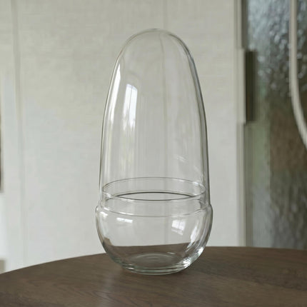 Terrarium Flasche 'Egg' - Zweiteilige Glaskuppel – Rundglas – Geschlossenes Terrarium ↑ 25 cm
