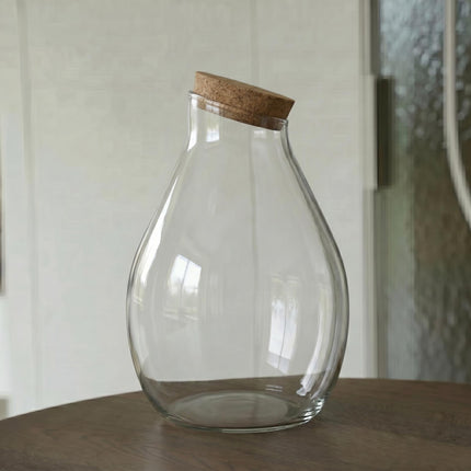 Terrarium Flasche ‘Drop XXL’ mit Korken - Geschlossenes Terrarium Ø 34 cm ↑ 43 cm cm
