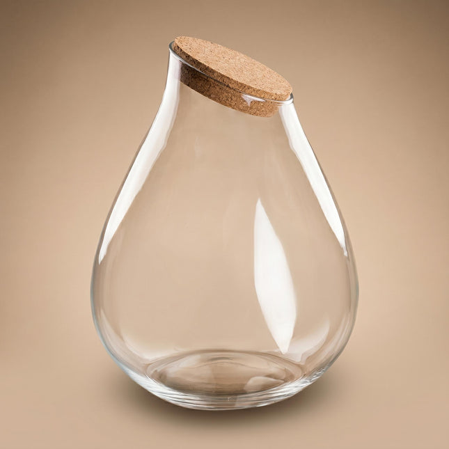 Terrarium Flasche ‘Drop XXL’ mit Korken - Geschlossenes Terrarium Ø 34 cm ↑ 43 cm cm