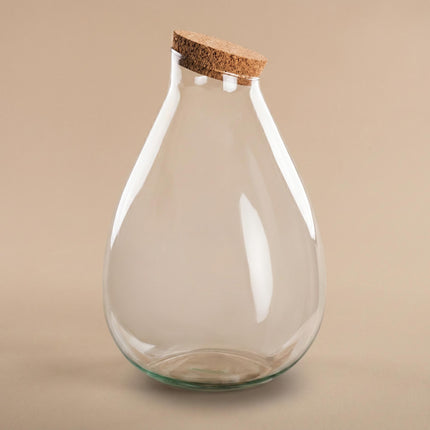 Terrarium bottle 'Drop XL' with cork - Closed terrarium Ø 29 cm ↑ 37 cm