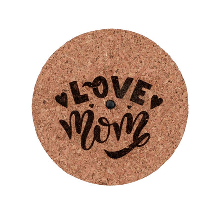 Engraved LED cork lid - 'LOVE MOM'