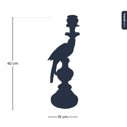 Candleholder - Dutch Blue Parrot ↑ 40 cm - Right