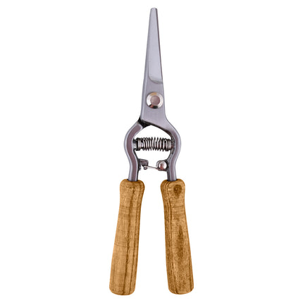 Flower pruning scissors - ↑ 21.5 cm - Steel - Ashwood - Giftbox