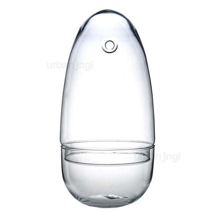 Egg - Glass bulb - Bell jar - Terrarium ↑ 25.5 cm - Model: Egg