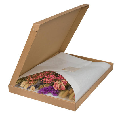 Trockenblumen in Letterbox Pink - Trockenstrauß - 35cm - Ø10